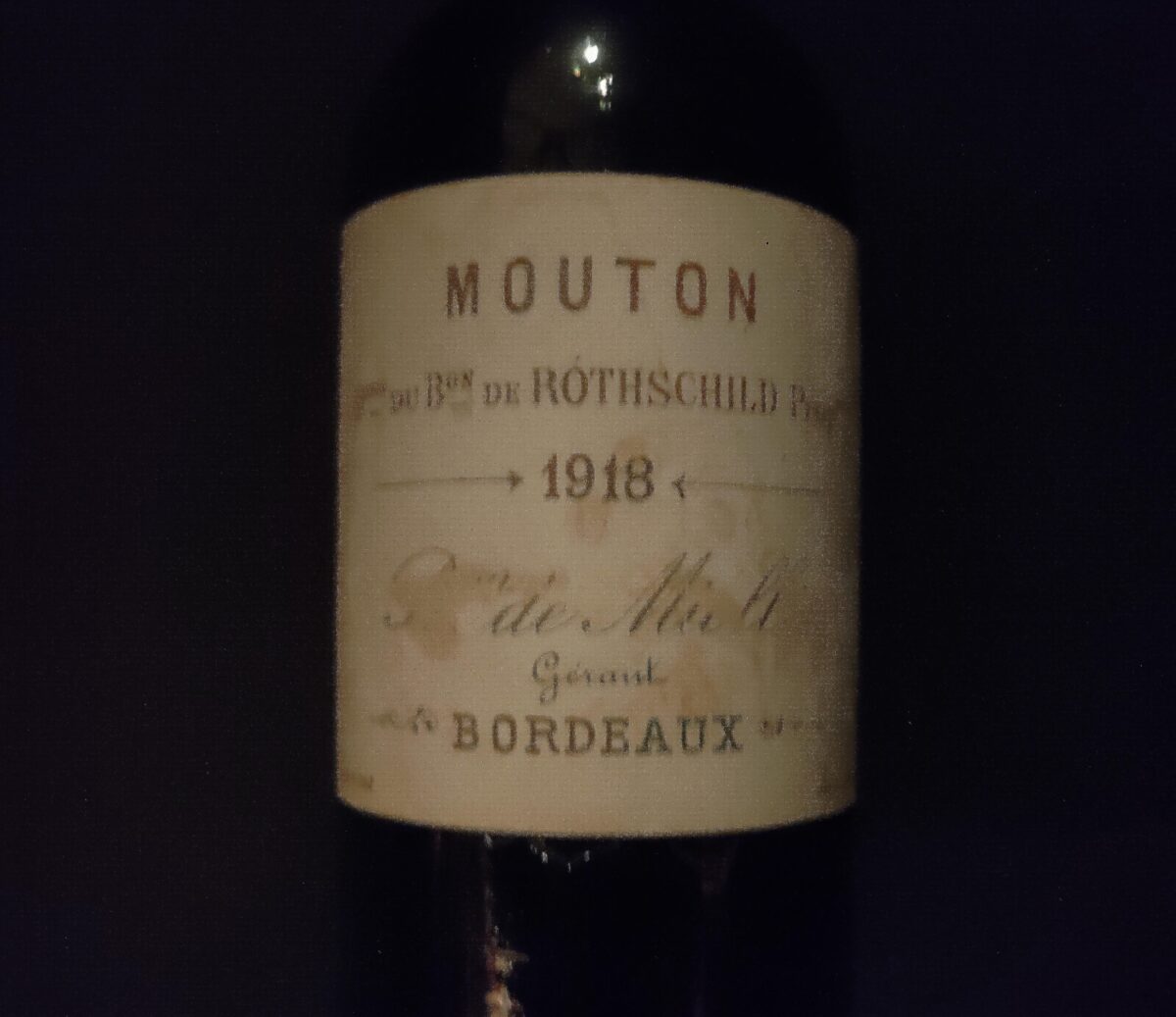 Mouton Rothschild 1918 - yvesbeck.wine