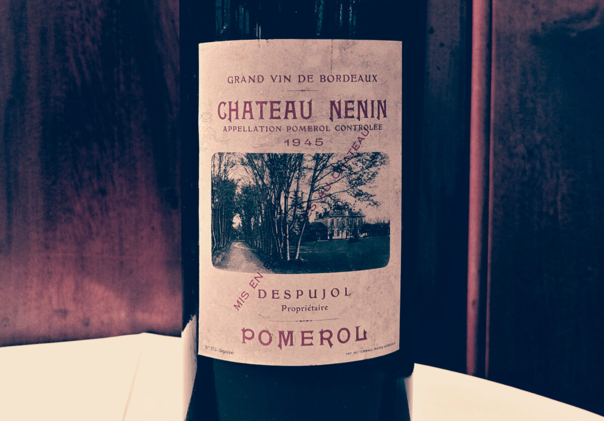 Château Nénin 1945 - Magnums Bordeaux yvesbeck.wine © Yves Beck