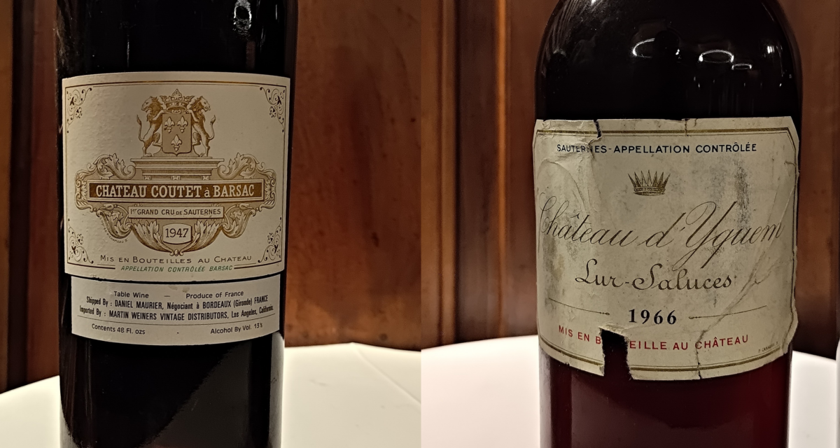 Coutet 1947 et Yquem 1966 - Magnums Bordeaux - yvesbeck.wine © Yves Beck